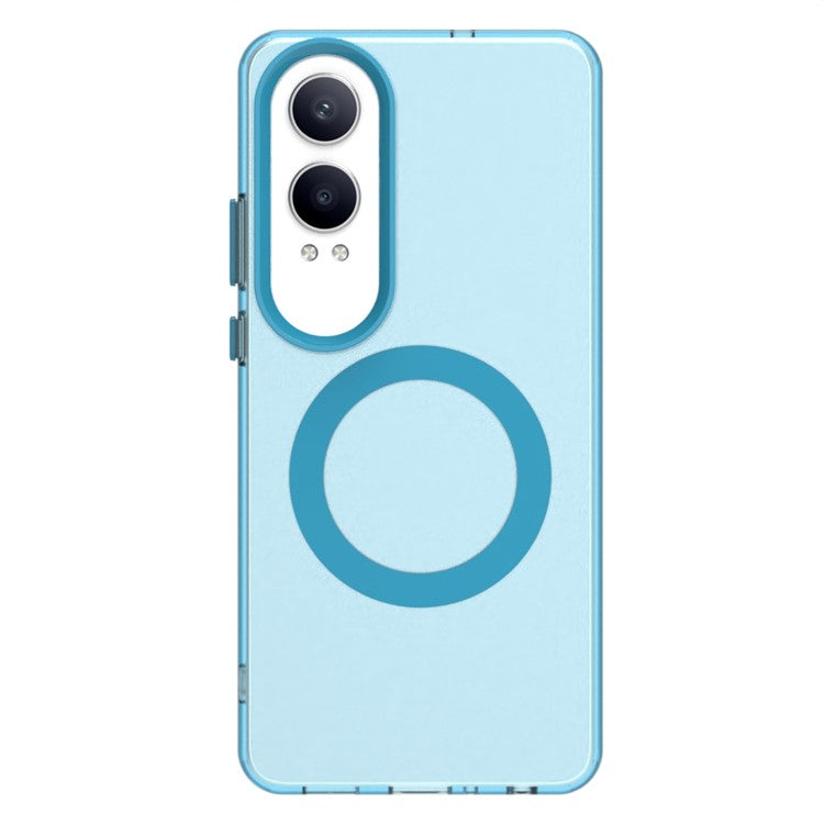 Candy Series For OnePlus Nord CE4 Lite 5G / Oppo K12x 5G (China) Case Compatible with MagSafe PC+TPU+PET Anti-Drop Phone Cover - Blue