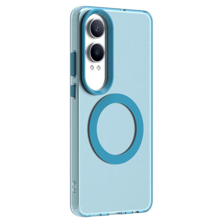 Candy Series For OnePlus Nord CE4 Lite 5G / Oppo K12x 5G (China) Case Compatible with MagSafe PC+TPU+PET Anti-Drop Phone Cover - Blue