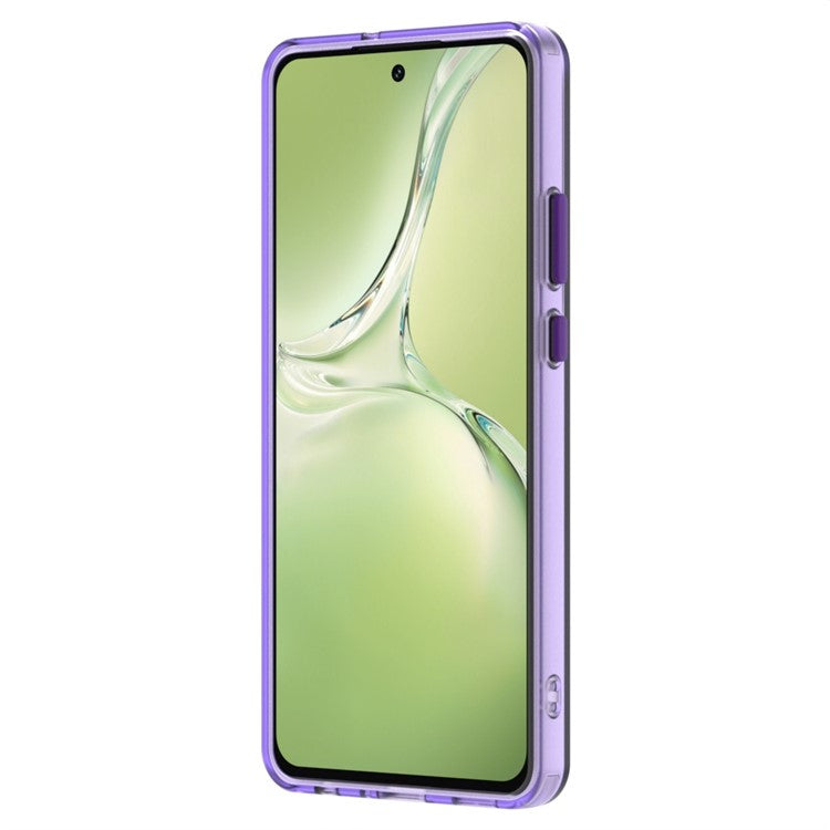 Candy Series For OnePlus Nord CE4 Lite 5G / Oppo K12x 5G (China) Case Compatible with MagSafe PC+TPU+PET Anti-Drop Phone Cover - Purple