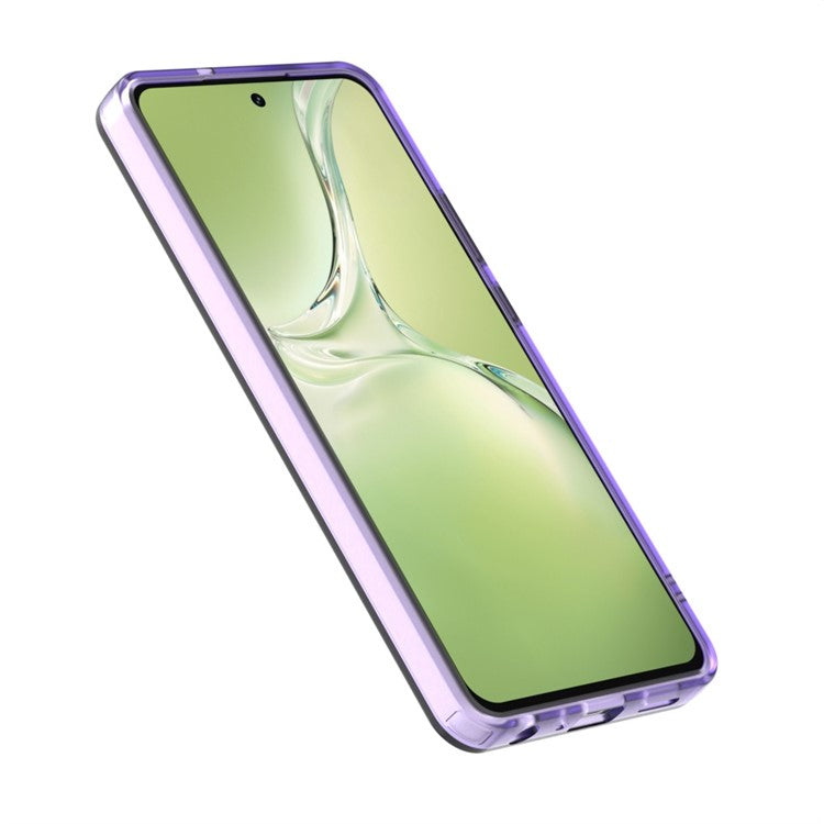 Candy Series For OnePlus Nord CE4 Lite 5G / Oppo K12x 5G (China) Case Compatible with MagSafe PC+TPU+PET Anti-Drop Phone Cover - Purple