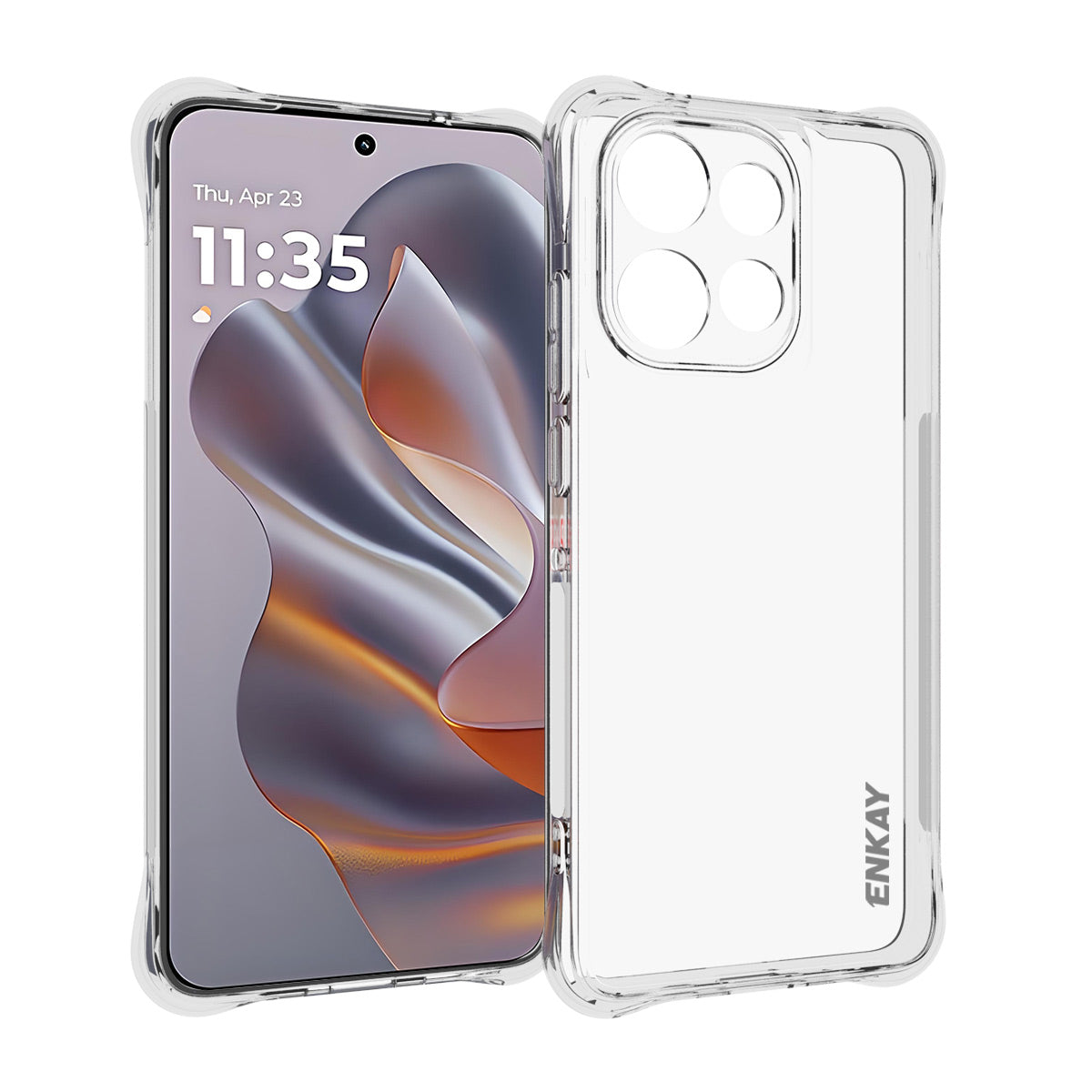 For Motorola Edge 50 Neo 5G / Moto S50 5G / Thinkphone 25 5G ENKAY HAT PRINCE Case Transparent TPU Drop-Proof Phone Cover - Transparent