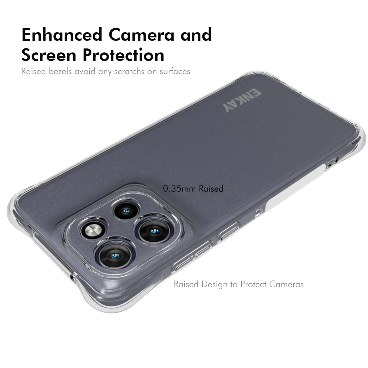 For Motorola Edge 50 Neo 5G / Moto S50 5G / Thinkphone 25 5G ENKAY HAT PRINCE Case Transparent TPU Drop-Proof Phone Cover - Transparent