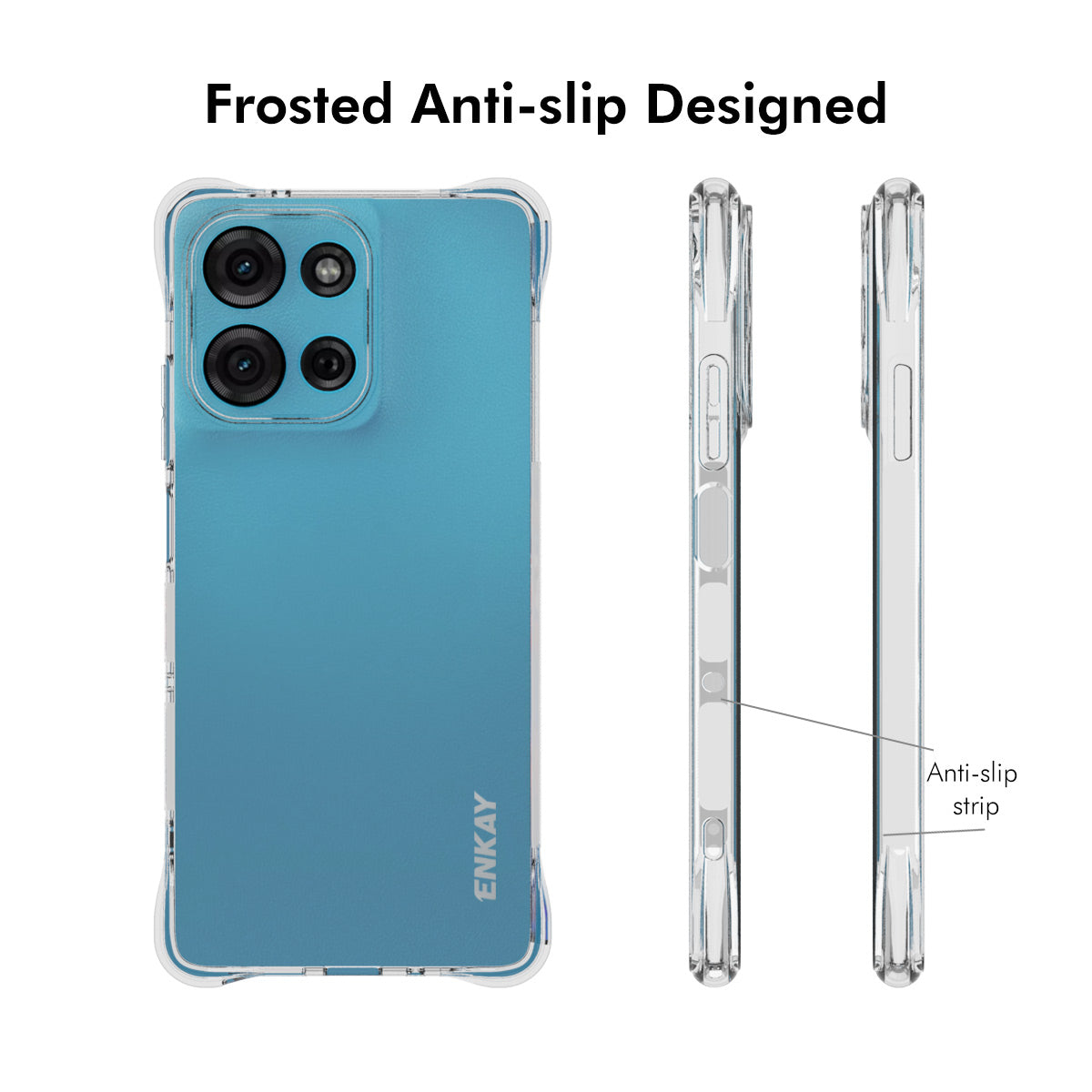 For Motorola Moto G75 5G ENKAY HAT PRINCE Case Transparent TPU Drop-Proof Phone Cover - Transparent
