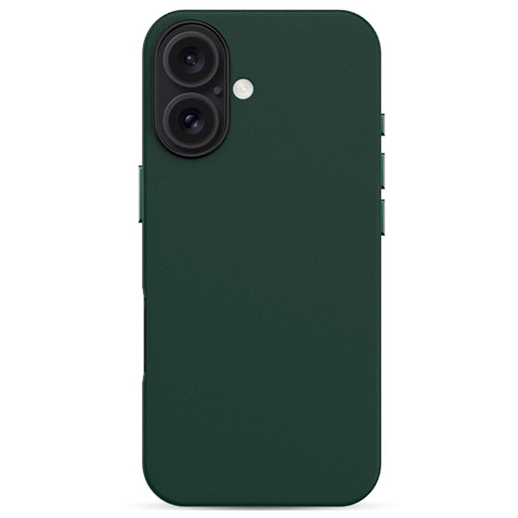 KZDOO Noble Collection Series For iPhone 16 Case PU+PC Shockproof Phone Cover - Green