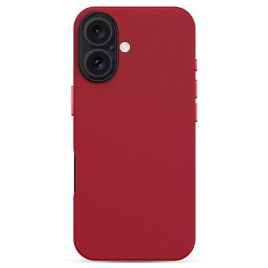 KZDOO Noble Collection Series For iPhone 16 Case PU+PC Shockproof Phone Cover - Red