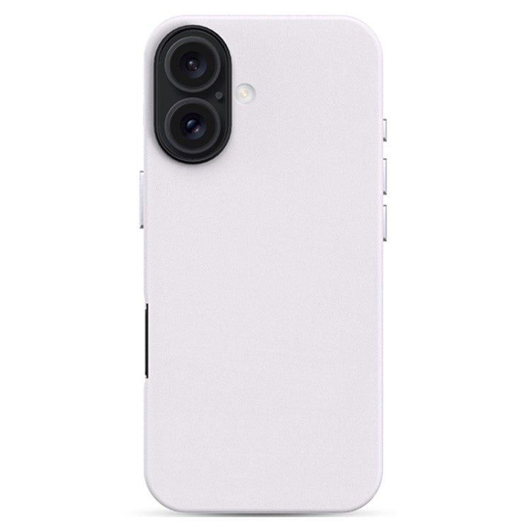 KZDOO Noble Collection Series For iPhone 16 Case PU+PC Shockproof Phone Cover - White