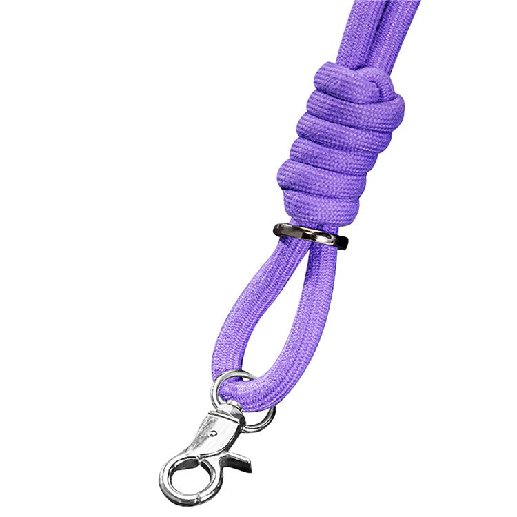 GKK For iPhone 16 Pro Clear Case Anti-Drop PC+TPU Phone Cover with Shoulder Strap - Purple