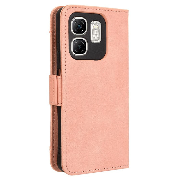 For Infinix Hot 50i 4G X6531 / Smart 9 4G X6532 Leather Case Phone Wallet Cover with Multiple Card Slots - Pink