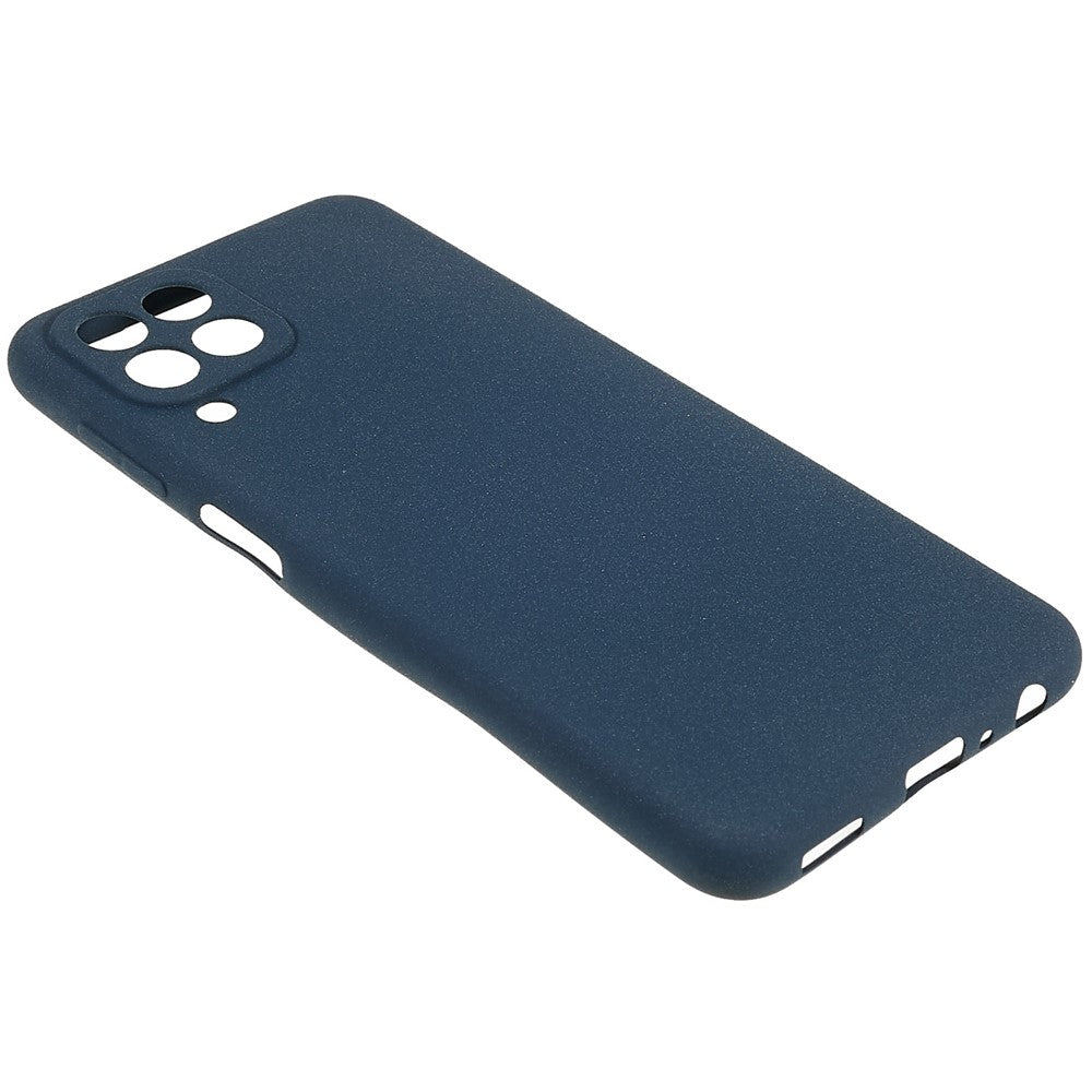 For Samsung Galaxy M33 5G (Global Version) Soft TPU Phone Cover Double-Sided Matte Anti-scratch Back Case - Navy Blue