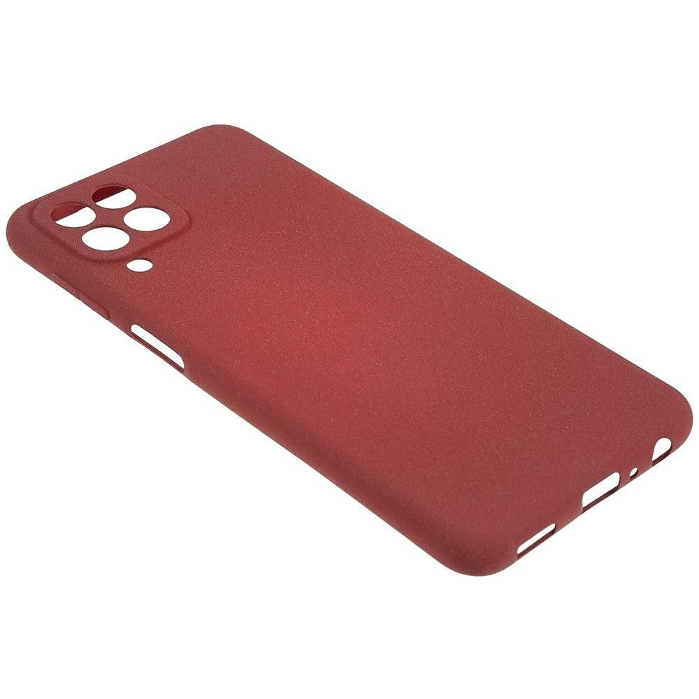For Samsung Galaxy M33 5G (Global Version) Soft TPU Phone Cover Double-Sided Matte Anti-scratch Back Case - Wine Red