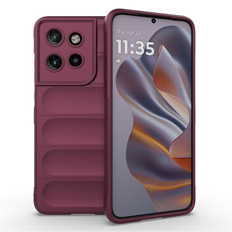 For Motorola Edge 50 Neo 5G / Moto S50 5G / Thinkphone 25 5G Case Anti-Drop Soft TPU Rugged Phone Back Cover - Wine Red