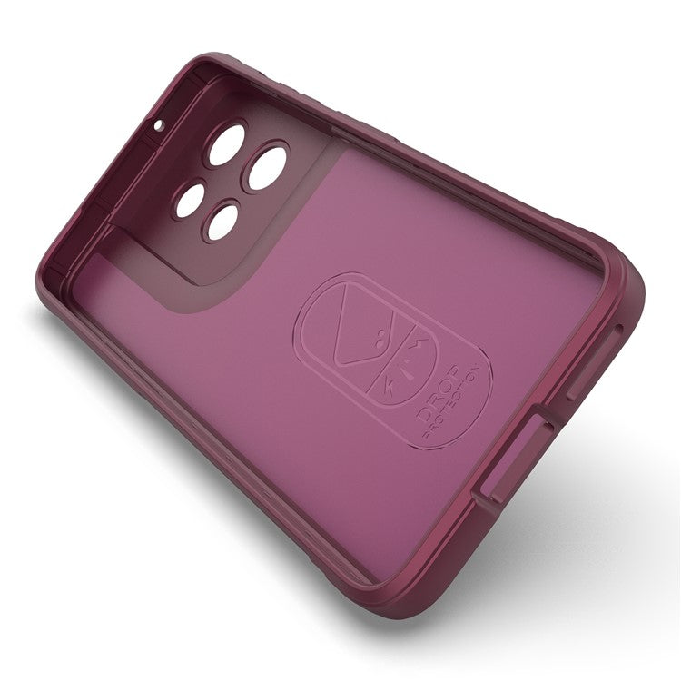 For Motorola Edge 50 Neo 5G / Moto S50 5G / Thinkphone 25 5G Case Anti-Drop Soft TPU Rugged Phone Back Cover - Wine Red