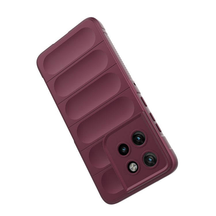 For Motorola Edge 50 Neo 5G / Moto S50 5G / Thinkphone 25 5G Case Anti-Drop Soft TPU Rugged Phone Back Cover - Wine Red
