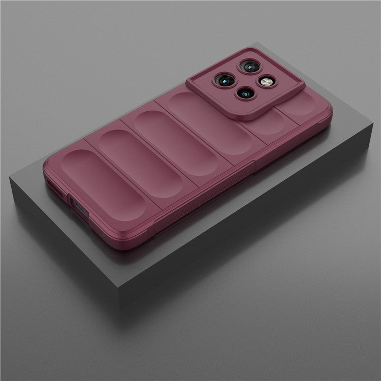 For Motorola Edge 50 Neo 5G / Moto S50 5G / Thinkphone 25 5G Case Anti-Drop Soft TPU Rugged Phone Back Cover - Wine Red