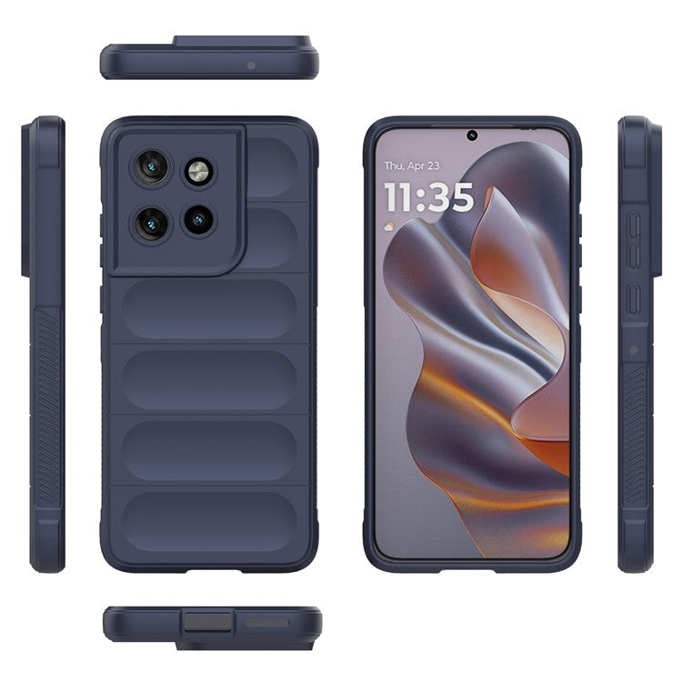 For Motorola Edge 50 Neo 5G / Moto S50 5G / Thinkphone 25 5G Case Anti-Drop Soft TPU Rugged Phone Back Cover - Dark Blue