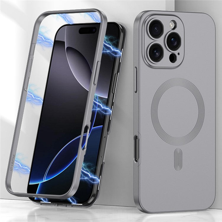 GKK For iPhone 16 Pro Case Compatible with MagSafe Full Protection Hard PC Phone Cover - Grey
