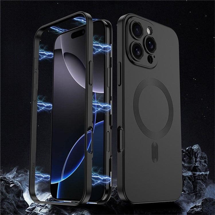 GKK For iPhone 16 Pro Case Compatible with MagSafe Full Protection Hard PC Phone Cover - Grey