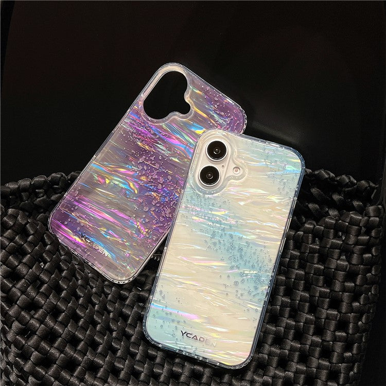 For iPhone 16 Plus Case Colorful Design Shockproof Hard PC Phone Shell - Purple
