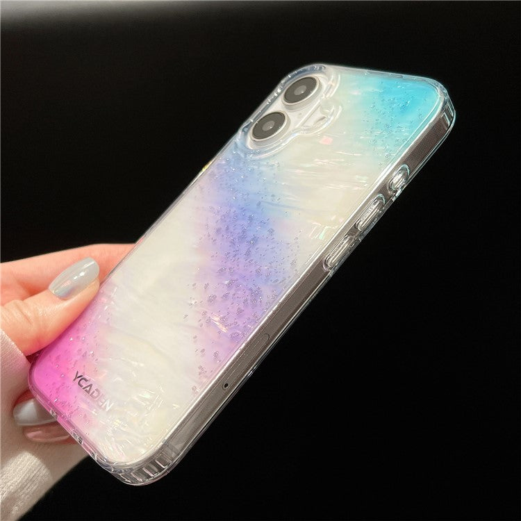 For iPhone 16 Plus Case Colorful Design Shockproof Hard PC Phone Shell - Purple