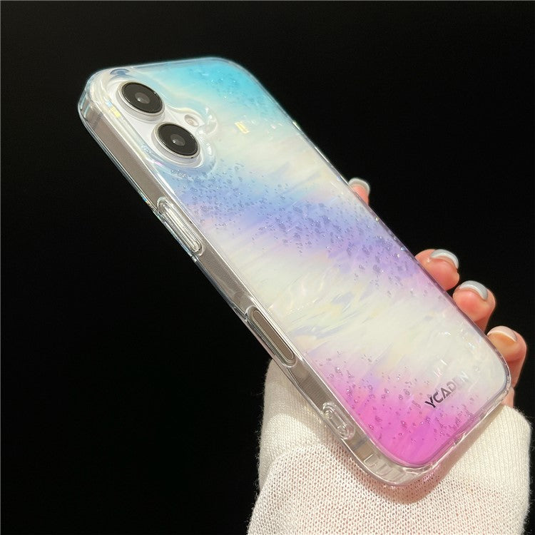 For iPhone 16 Plus Case Colorful Design Shockproof Hard PC Phone Shell - Purple