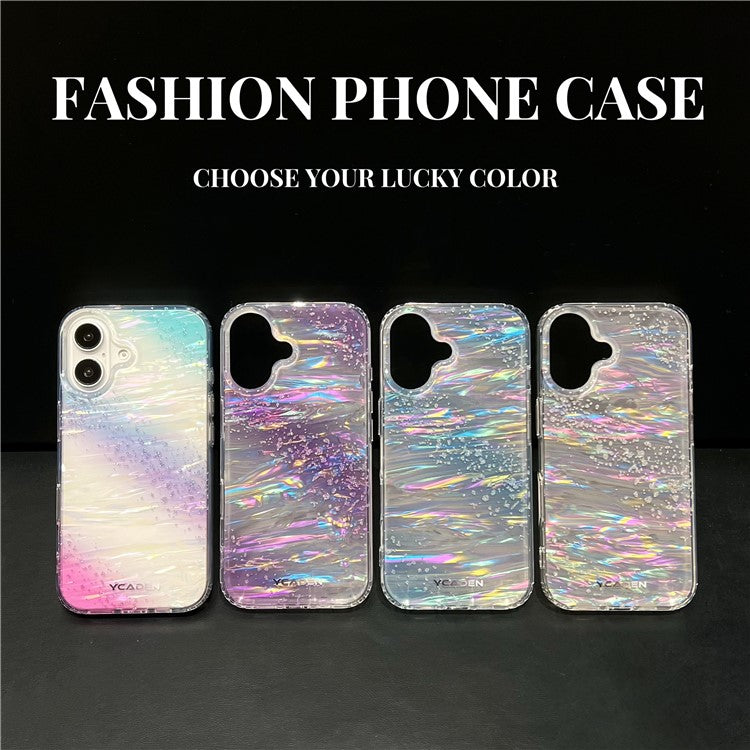 For iPhone 16 Plus Case Colorful Design Shockproof Hard PC Phone Shell - Purple