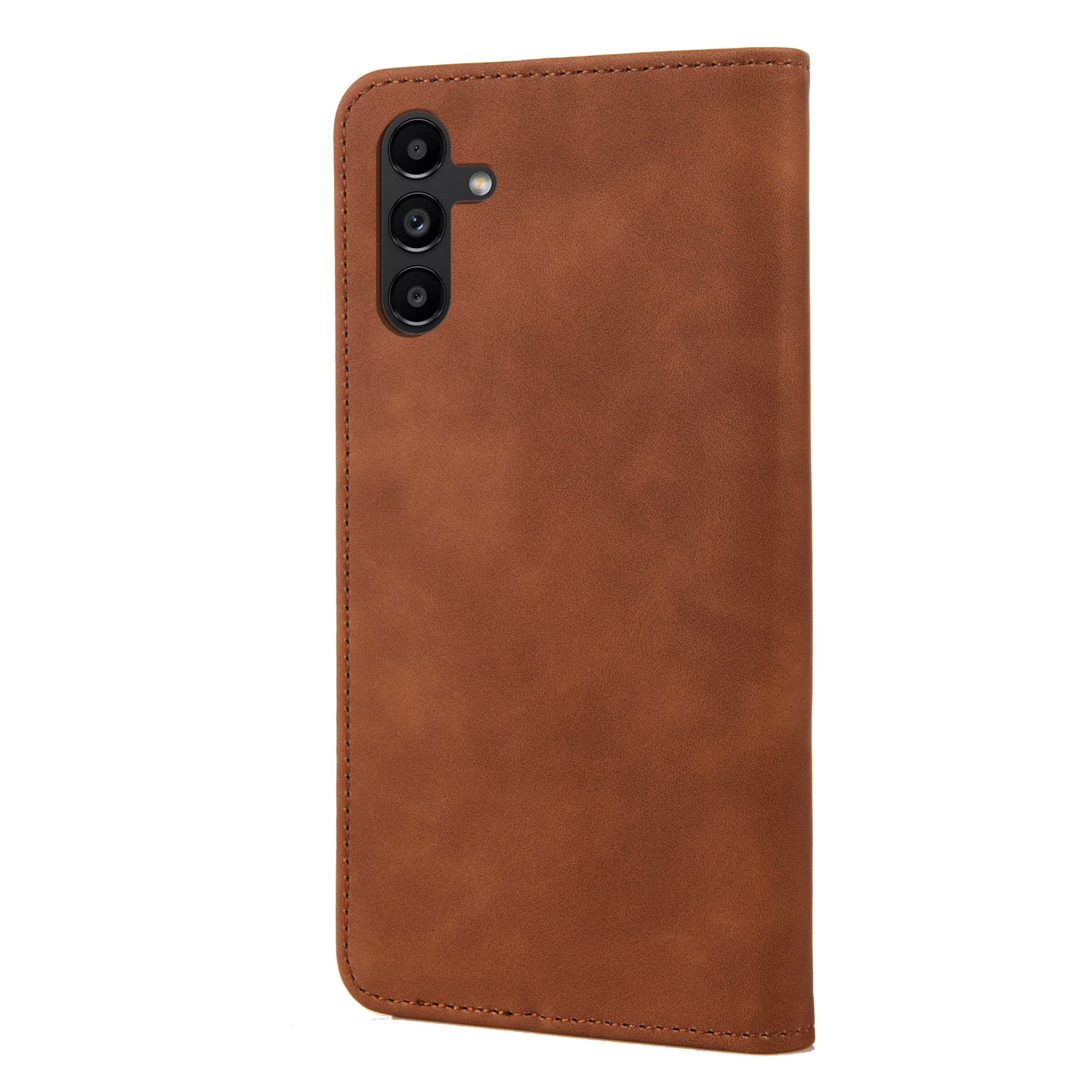 For Samsung Galaxy A16 5G / A16 4G Case PU Leather Shockproof Protection Wallet Phone Cover - Brown