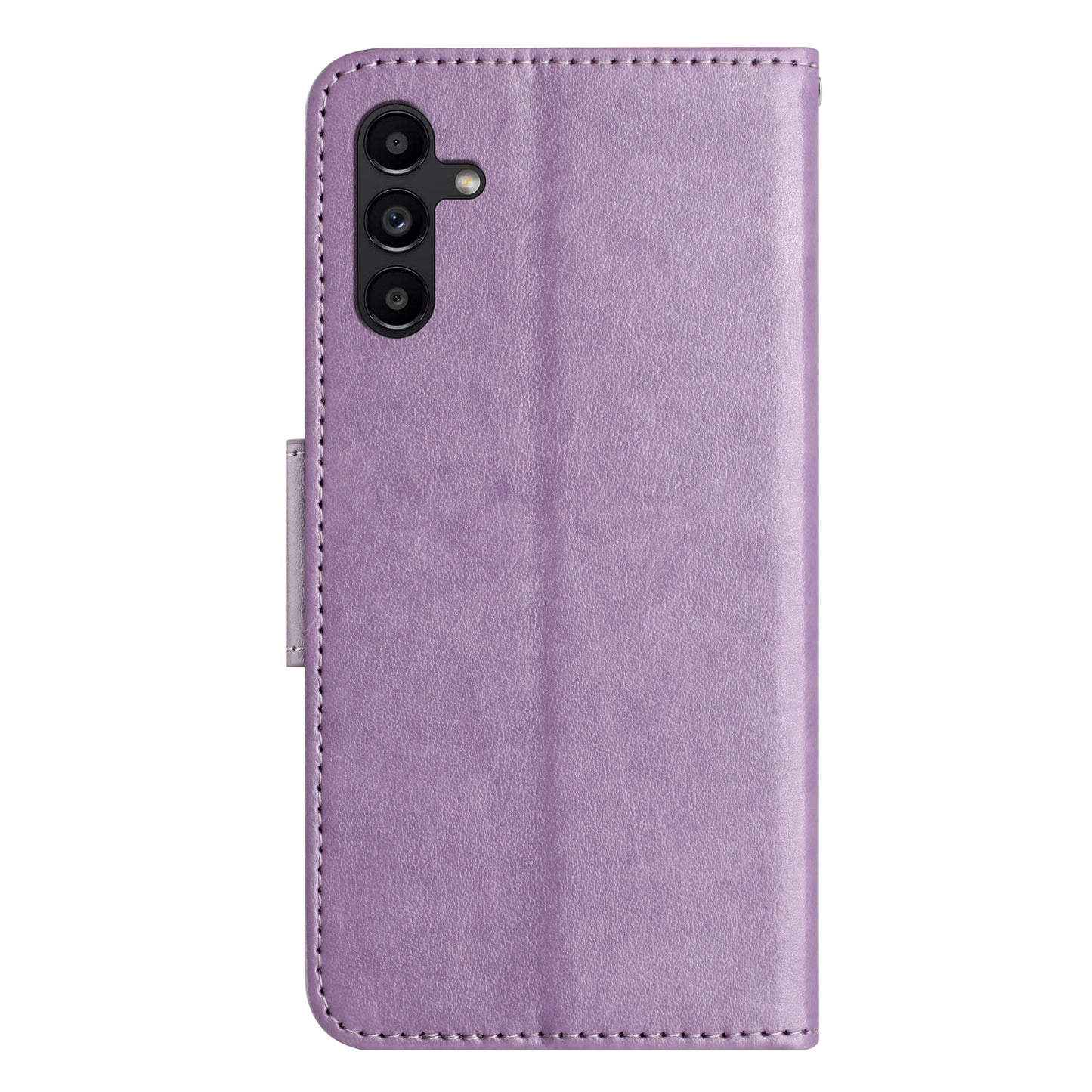 For Samsung Galaxy A16 5G / A16 4G Case Imprinted Mini Butterfly Leather Wallet Phone Cover - Purple