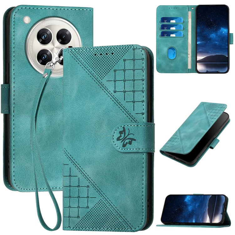 YX0080 For Infinix Zero 40 4G / 5G Case Butterfly Imprint Leather Wallet Phone Cover - Baby Blue