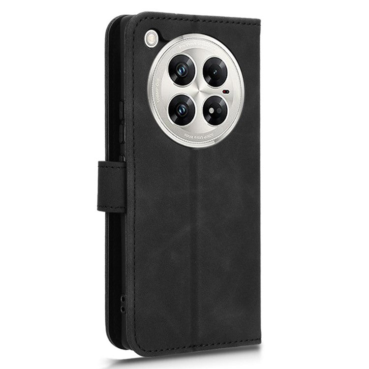 For Infinix Zero 40 5G Leather Case Skin-Feel Anti-Drop Wallet Flip Phone Cover - Black