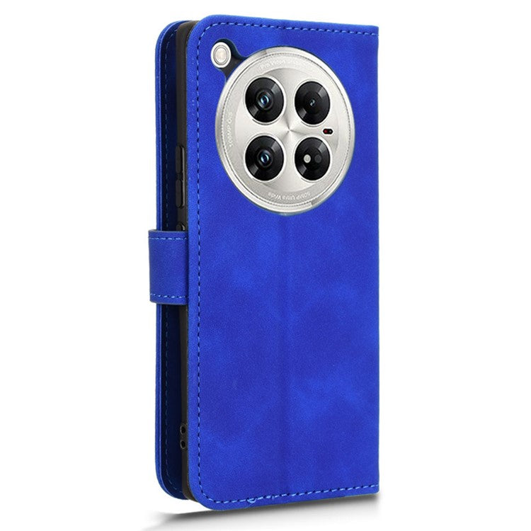 For Infinix Zero 40 5G Leather Case Skin-Feel Anti-Drop Wallet Flip Phone Cover - Blue