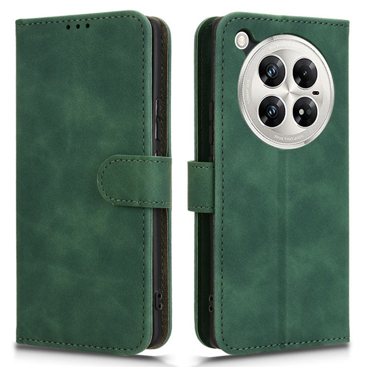 For Infinix Zero 40 5G Leather Case Skin-Feel Anti-Drop Wallet Flip Phone Cover - Green