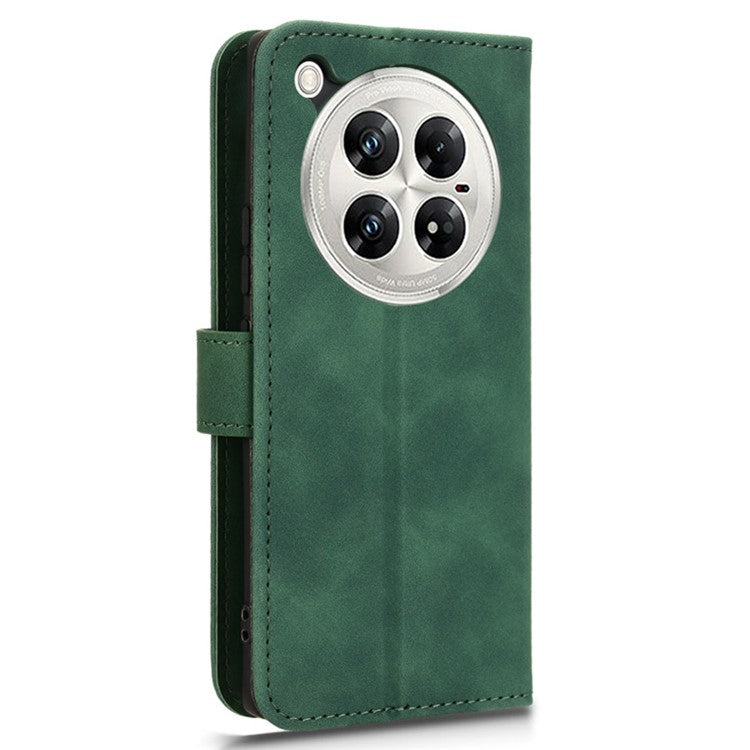 For Infinix Zero 40 5G Leather Case Skin-Feel Anti-Drop Wallet Flip Phone Cover - Green