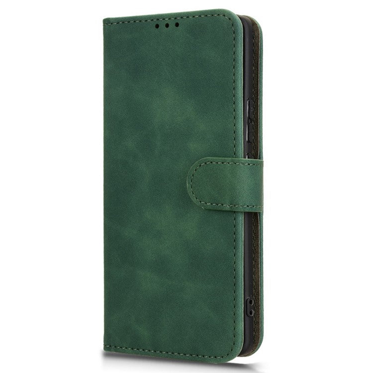 For Infinix Zero 40 5G Leather Case Skin-Feel Anti-Drop Wallet Flip Phone Cover - Green