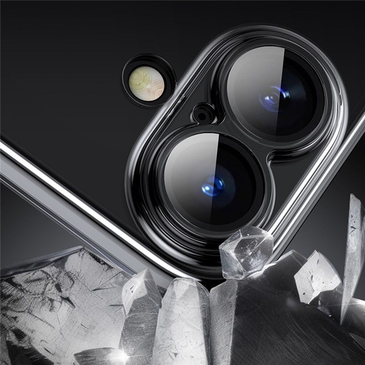 For iPhone 16 Plus Case Compatible with MagSafe Kickstand PC+TPU Phone Cover with Lens Film - Silver