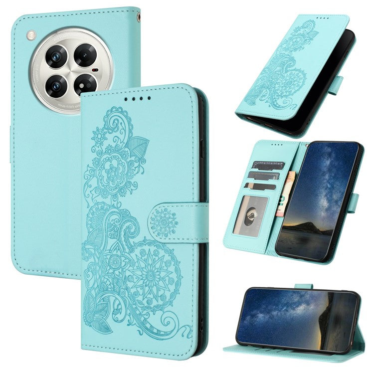 YX0050 For Infinix Zero 40 4G / 5G Case Mandala Flower Leather Wallet Phone Cover - Baby Blue