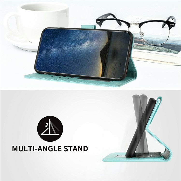 YX0050 For Infinix Zero 40 4G / 5G Case Mandala Flower Leather Wallet Phone Cover - Baby Blue