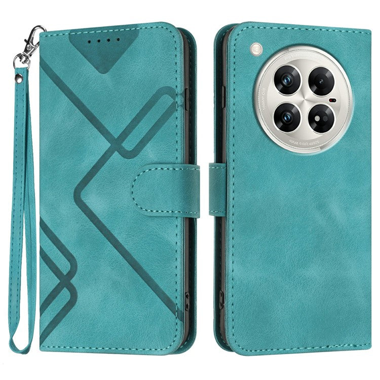 YX0040 For Infinix Zero 40 4G / 5G Case Leather Phone Cover Geometry Pattern - Baby Blue