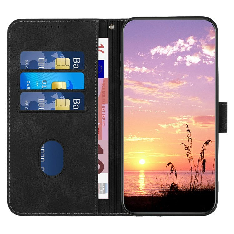 YX0060 For Infinix Hot 50 4G Case Elephant Head Pattern Leather Phone Cover - Black