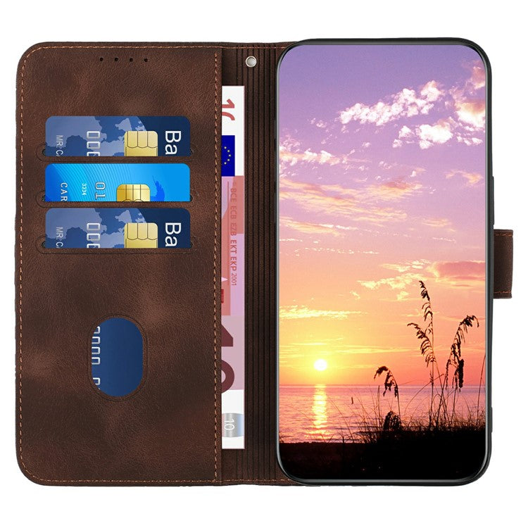 YX0060 For Infinix Hot 50 4G Case Elephant Head Pattern Leather Phone Cover - Coffee