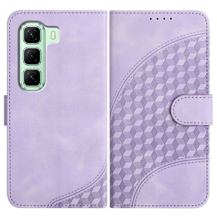YX0060 For Infinix Hot 50 4G Case Elephant Head Pattern Leather Phone Cover - Purple