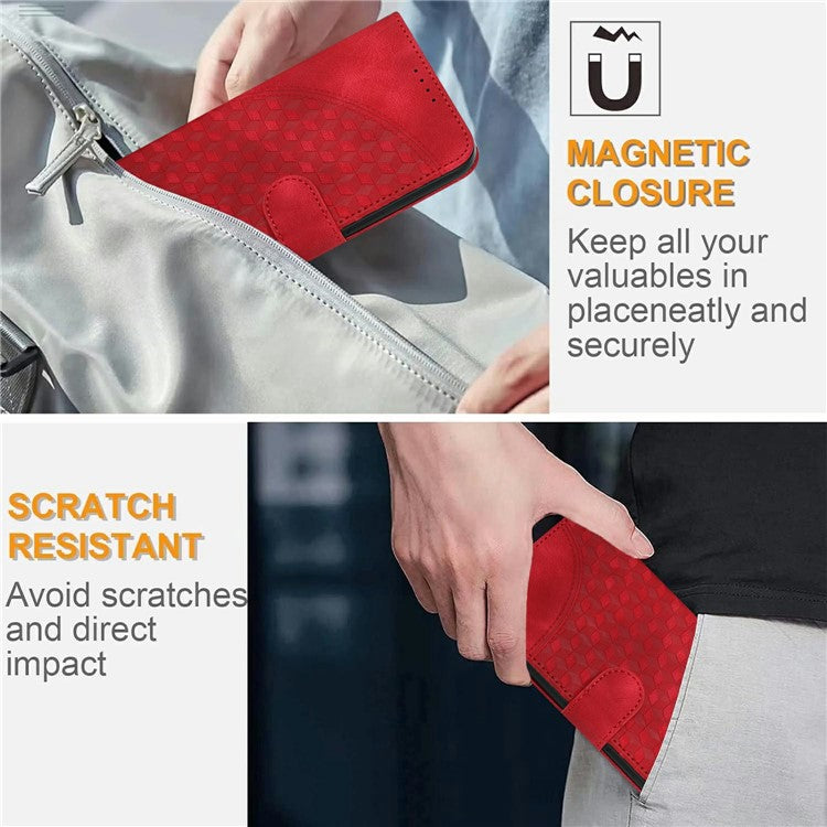 YX0060 For Infinix Hot 50 4G Case Elephant Head Pattern Leather Phone Cover - Red