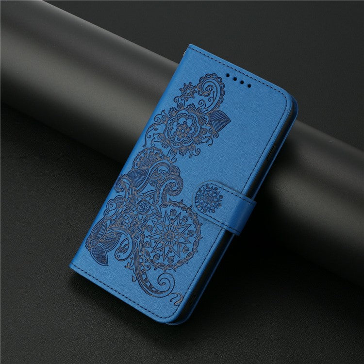 YX0050 For Infinix Hot 50 4G Case Mandala Flower Leather Wallet Phone Cover - Sapphire