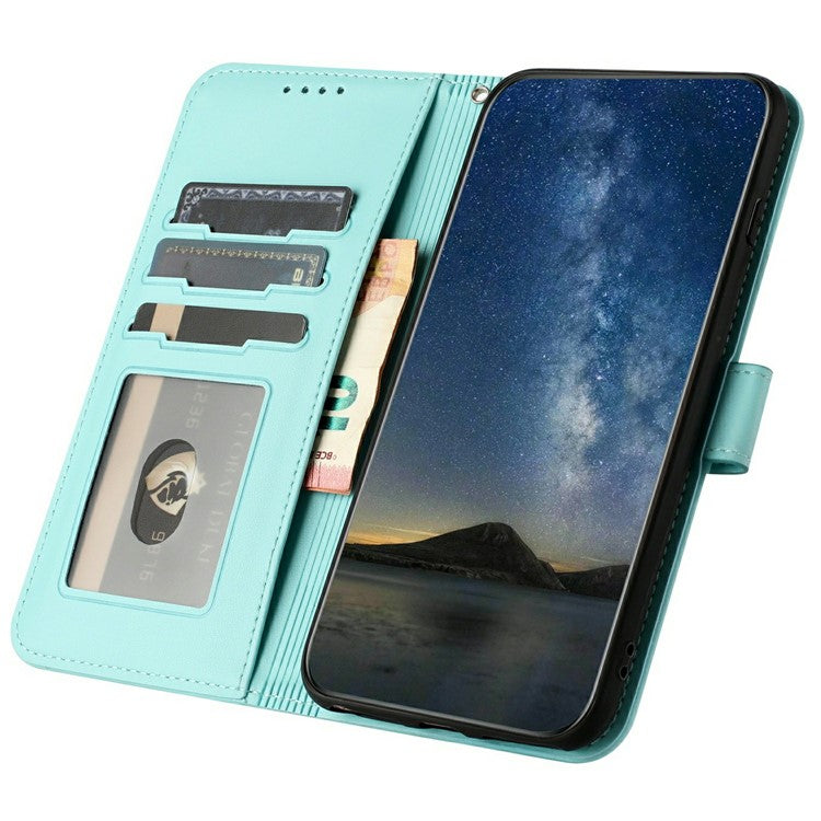 YX0050 For Infinix Hot 50 4G Case Mandala Flower Leather Wallet Phone Cover - Baby Blue