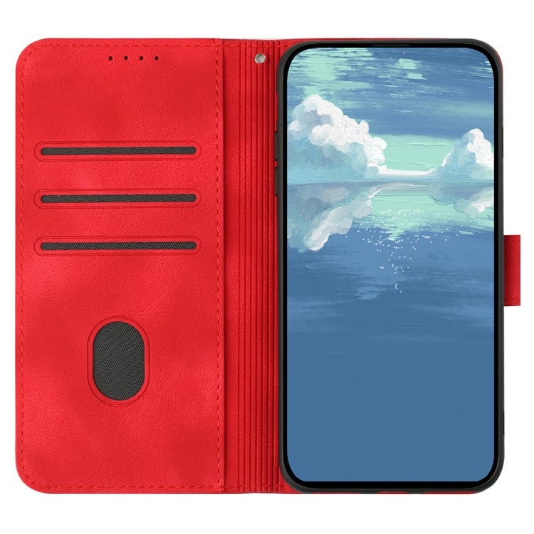 YX0040 For Infinix Hot 50 4G Case Leather Phone Cover Geometry Pattern - Red