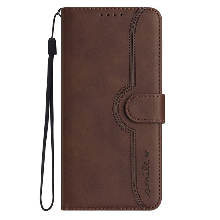 YX0030 For Infinix Hot 50 4G Case Leather Phone Cover Wallet Stand Design - Coffee
