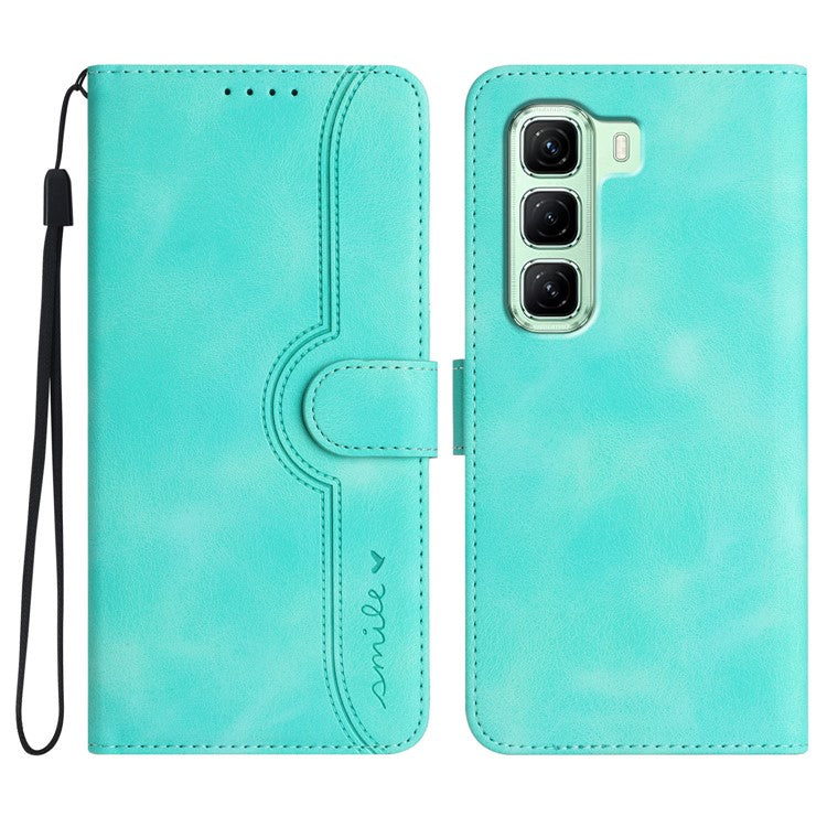 YX0030 For Infinix Hot 50 4G Case Leather Phone Cover Wallet Stand Design - Baby Blue