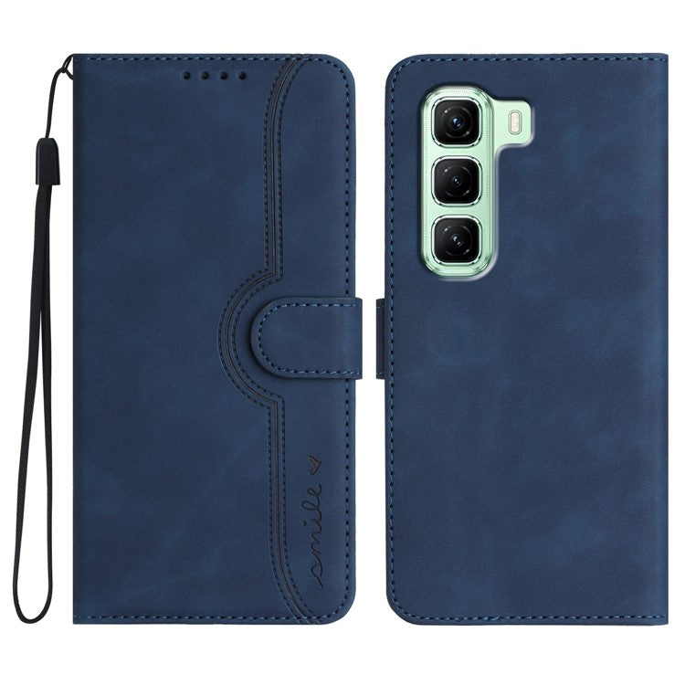 YX0030 For Infinix Hot 50 4G Case Leather Phone Cover Wallet Stand Design - Sapphire