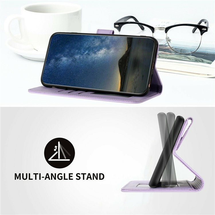 YX0050 For Infinix Hot 50 5G Case Mandala Flower Leather Wallet Phone Cover - Purple