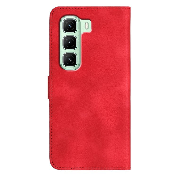 YX0030 For Infinix Hot 50 5G Case Leather Phone Cover Wallet Stand Design - Red