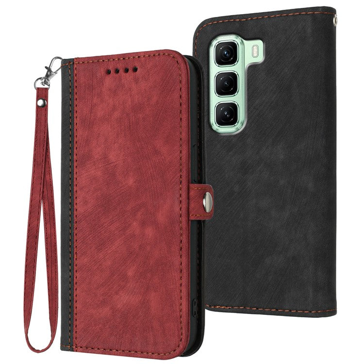 YX0020 For Infinix Hot 50 5G Case Wallet Stand Skin Touch Leather Phone Cover - Red